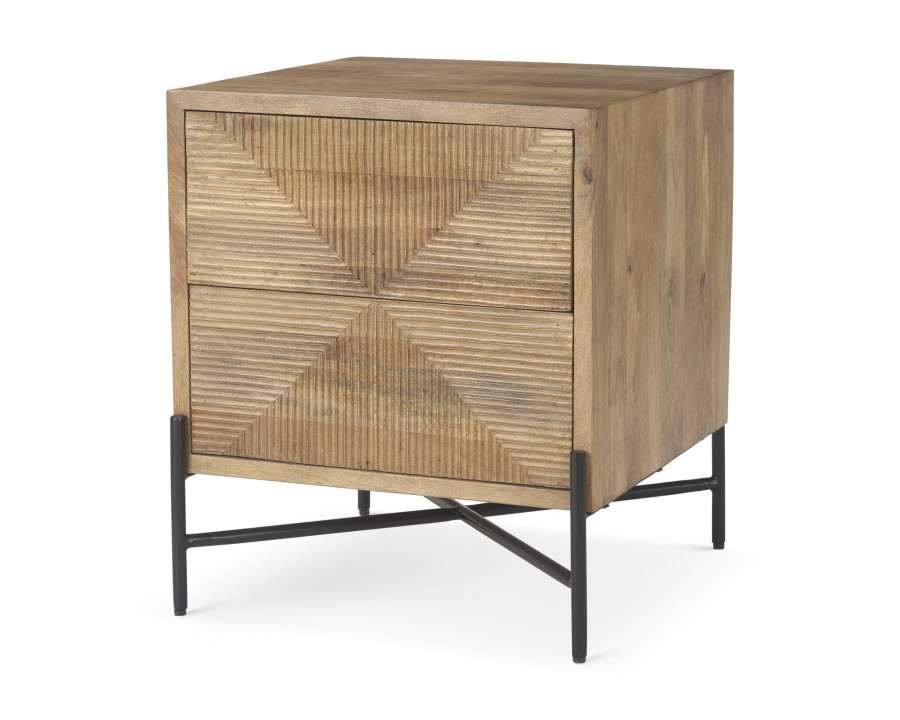 Mercana - Cairo Wood 2 Drawer Accent table