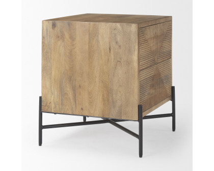 Mercana - Cairo Wood 2 Drawer Accent table