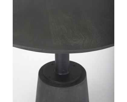 Mercana 32" Round Accent Pedestal Bistro Table - Black, Wood/Metal