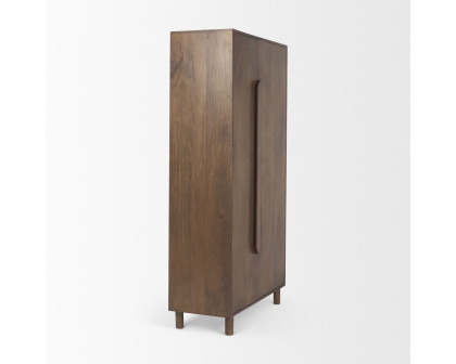 Mercana - Astrid Medium Brown Solid Wood Armoire