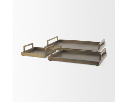 Mercana Shay Aluminium Tray - Bronze, Large