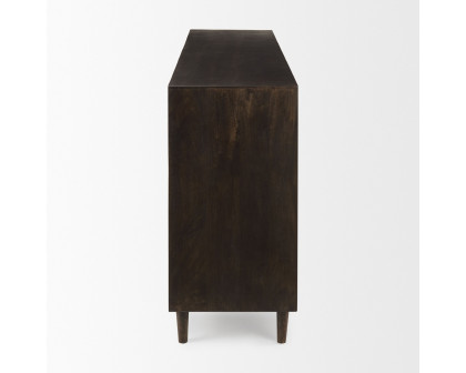 Mercana Tucker 4 Doors Sideboard - Dark Brown, Wood