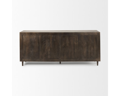 Mercana Tucker 4 Doors Sideboard - Dark Brown, Wood