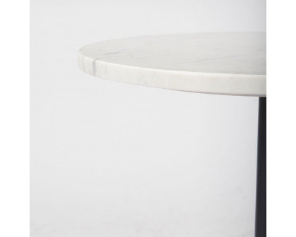 Mercana Maxwell Round End Table - White