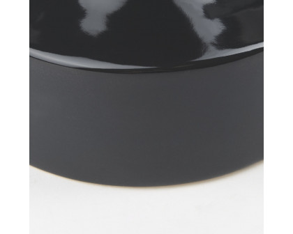 Mercana Burton Small Ceramic Jug Vase - Glossy Black