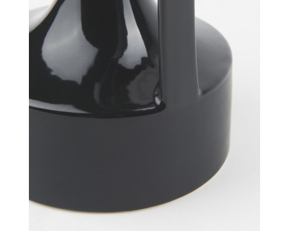 Mercana Burton Medium Ceramic Jug Vase - Glossy Black