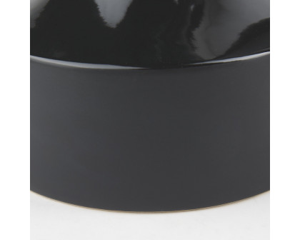 Mercana Burton Large Ceramic Jug Vase - Glossy Black