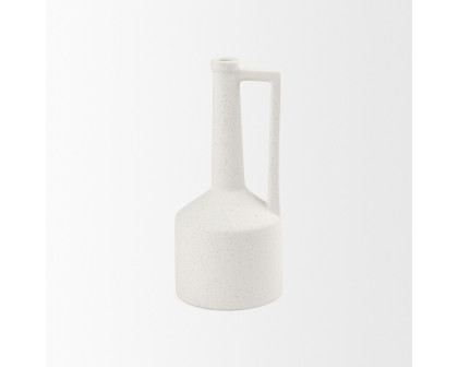 Mercana Burton Medium Ceramic Jug Vase - White