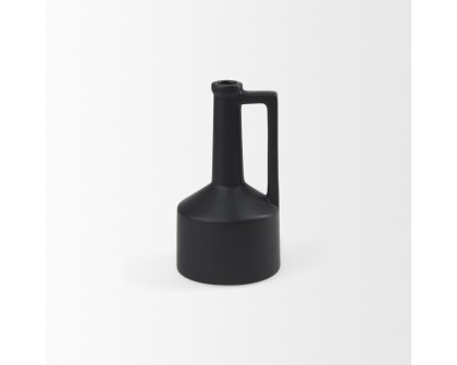 Mercana Burton Small Ceramic Jug Vase - Black