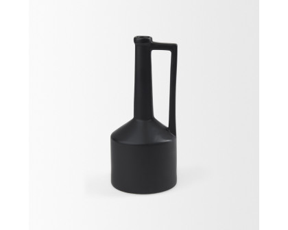 Mercana Burton Medium Ceramic Jug Vase - Black