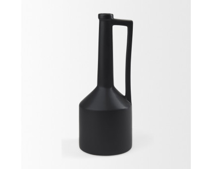 Mercana Burton Large Ceramic Jug Vase - Black