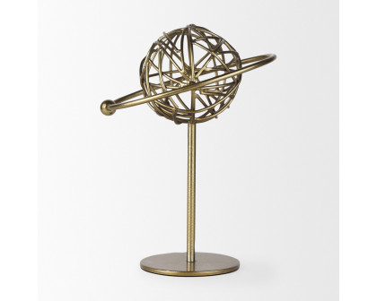 Mercana Atlas 10" Metal Solar System Ornament - Gold