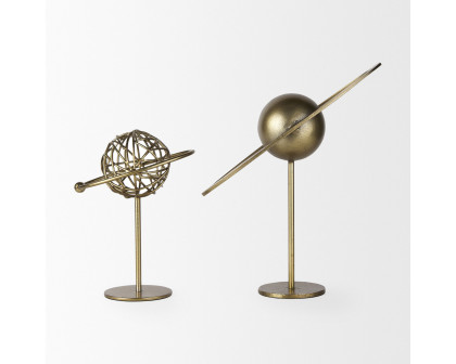 Mercana Atlas 10" Metal Solar System Ornament - Gold