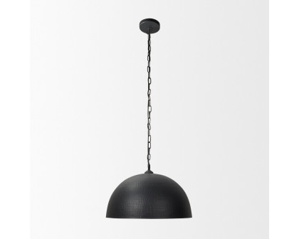 Mercana Karina 24" Round Pendant Light - Black, Metal