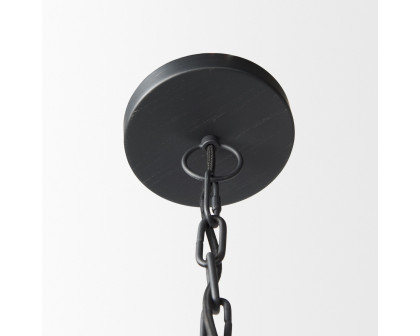 Mercana Karina 24" Round Pendant Light - Black, Metal