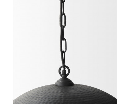 Mercana Karina 24" Round Pendant Light - Black, Metal