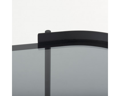 Mercana - Booker Black Metal with Tinted Glass Top Accent Table