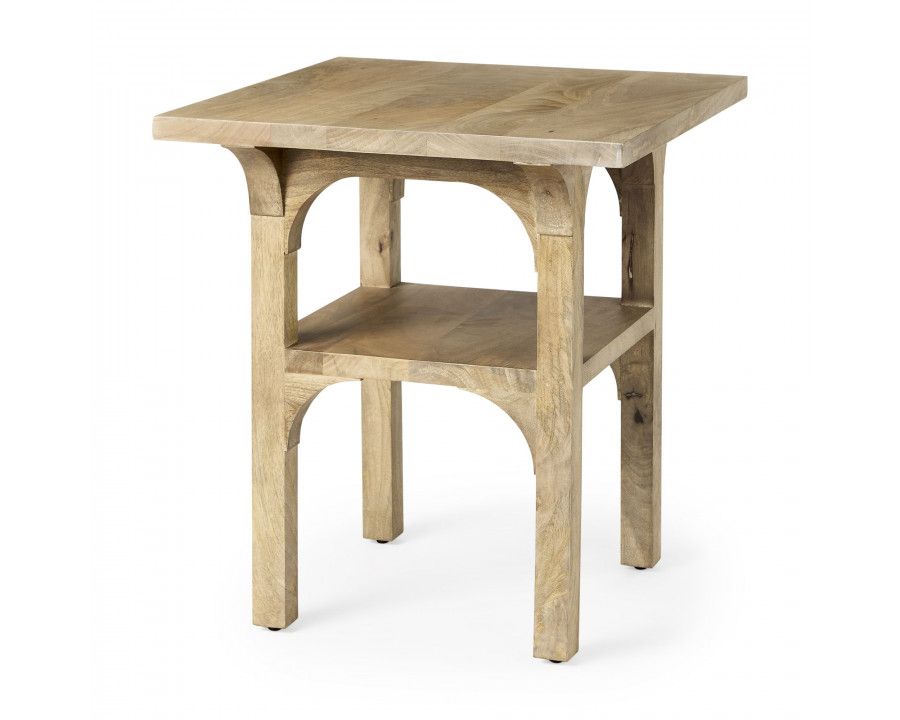 Mercana - Candace Light Wood Bridge Accent Table