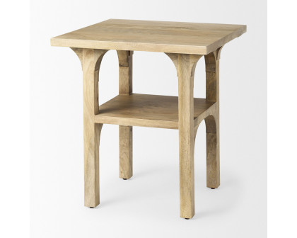 Mercana - Candace Light Wood Bridge Accent Table