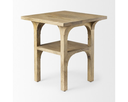 Mercana - Candace Light Wood Bridge Accent Table