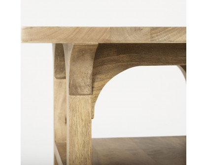 Mercana - Candace Light Wood Bridge Accent Table