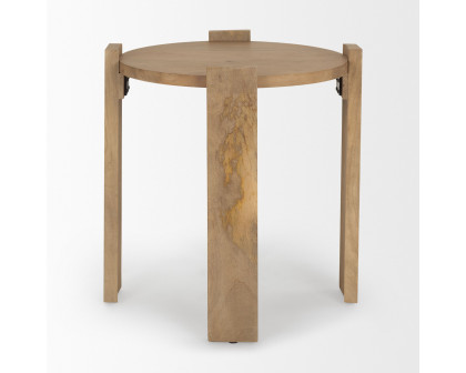 Mercana - Evelyn Light Brown Round End/Side Table