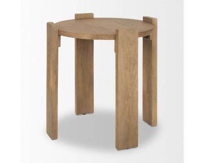 Mercana - Evelyn Light Brown Round End/Side Table