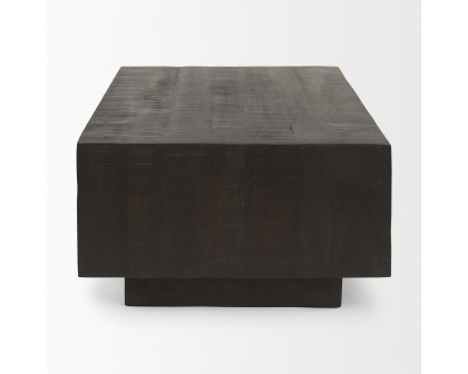 Mercana Hayden 28" Rectangular Coffee Table - Dark Brown, Wood