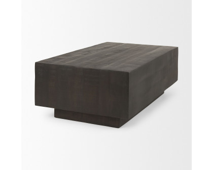 Mercana Hayden 28" Rectangular Coffee Table - Dark Brown, Wood