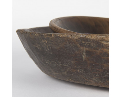 Mercana Nikita Reclaimed Wood Bowls (Set of 2) - Brown