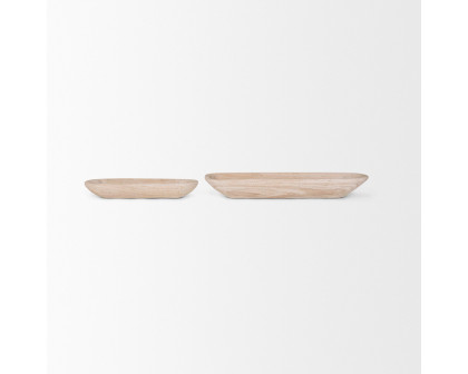 Mercana Athena Reclaimed Wood Trays (Set of 2) - Light-Wash