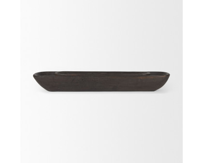 Mercana Athena Reclaimed Wood Trays (Set of 2) - Black/Brown