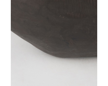 Mercana Athena Oblong Reclaimed Wood Bowl - Black/Brown