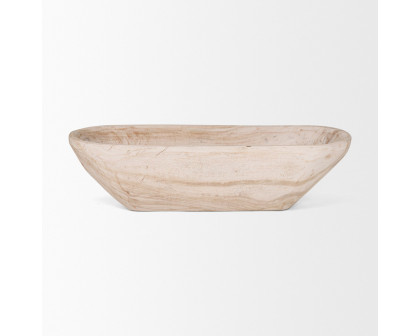 Mercana Athena Oblong Reclaimed Wood Bowl - Light-Wash