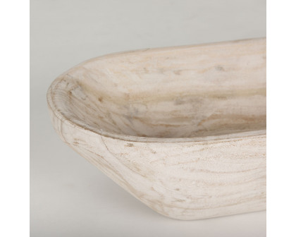 Mercana Athena Oblong Reclaimed Wood Bowl - Light-Wash