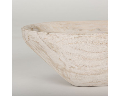 Mercana Athena Oblong Reclaimed Wood Bowl - Light-Wash