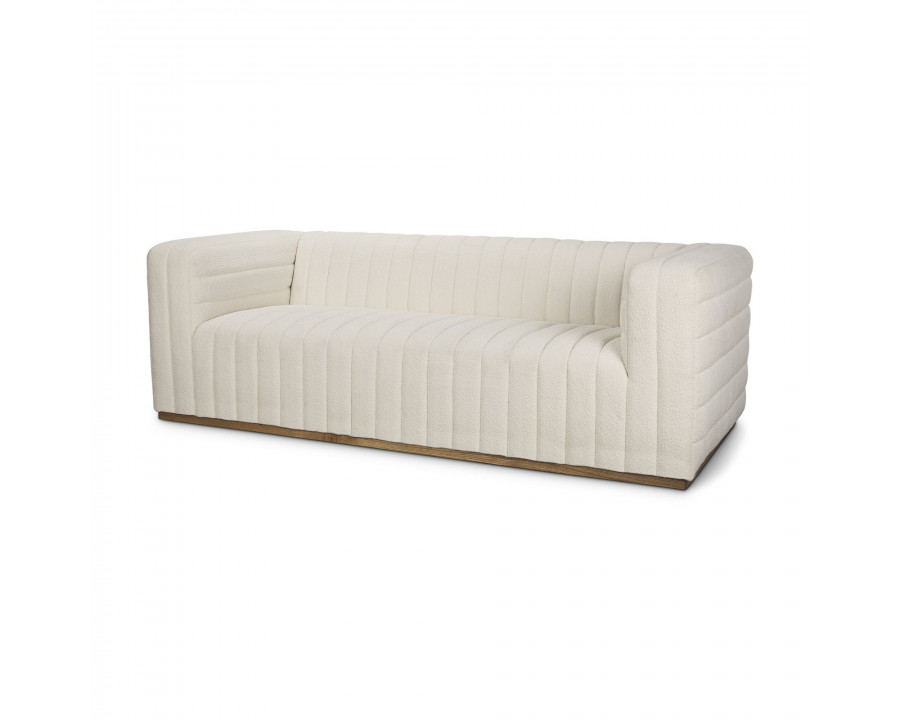 Mercana Ricciardo 86,6" 3 Seater Sofa - Cream, Boucle