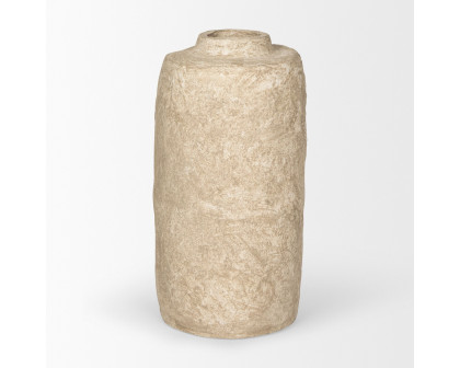 Mercana Rama Small Paper Mache Floor Vase - Beige