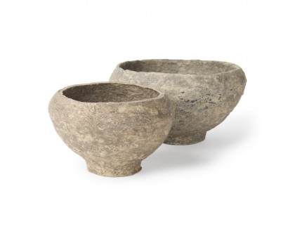 Mercana - Sonu Paper Mache Half-Pot Bowls (Set)