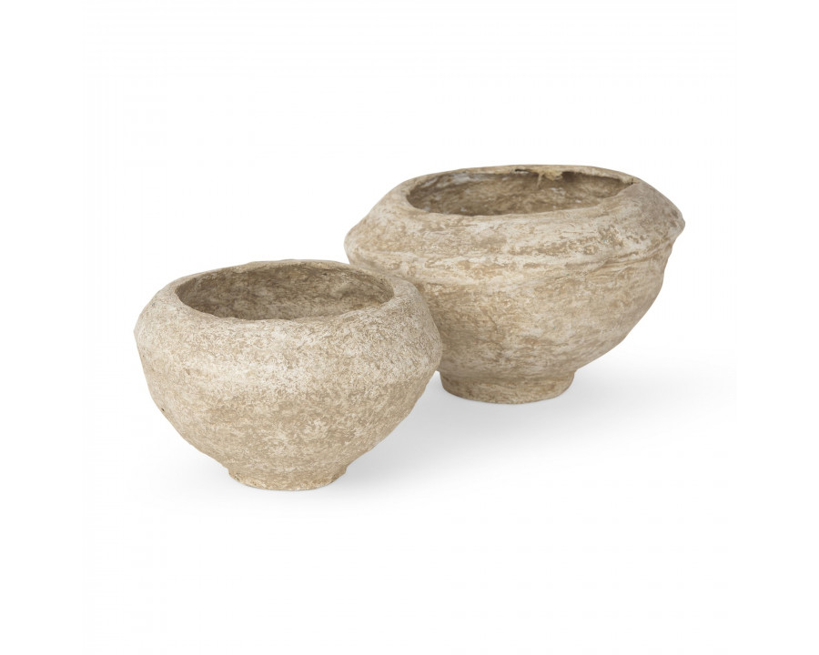 Mercana - Sonu Paper Mache Half-Pot Bowls (Set)