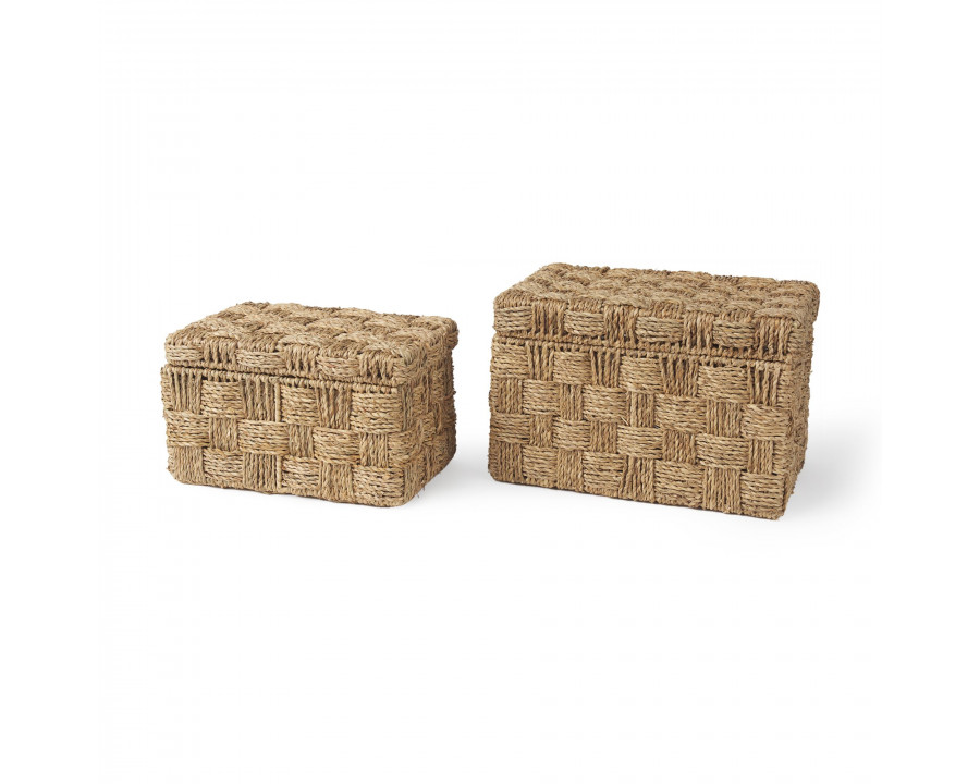 Mercana - Hanalei Seagrass Boxes with Lids (Set of 2)