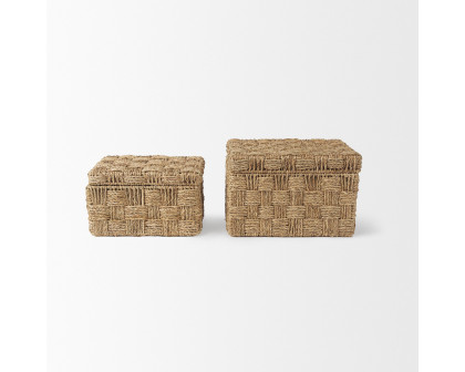 Mercana - Hanalei Seagrass Boxes with Lids (Set of 2)