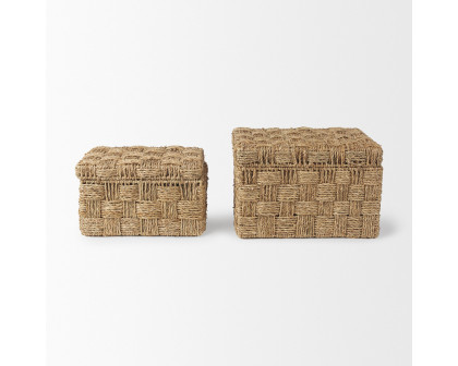 Mercana - Hanalei Seagrass Boxes with Lids (Set of 2)