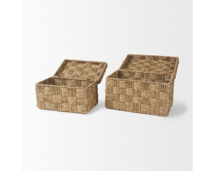 Mercana - Hanalei Seagrass Boxes with Lids (Set of 2)