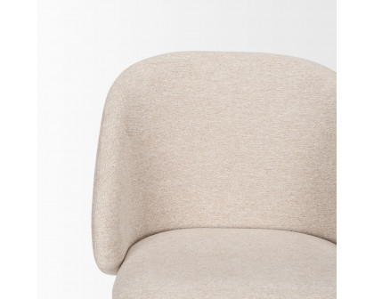 Mercana Shannon Dining Chair with Oatmeal Fabric & Matte Black Metal - Oatmeal