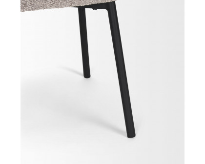 Mercana Shannon Dining Chair with Taupe Boucle Fabric & Matte Black Metal - Taupe