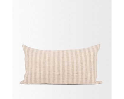 Mercana Jace Stripe Lumbar Decorative Pillow Cover - Cream/Beige, Rectangular