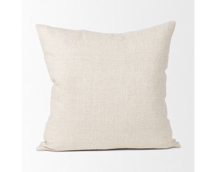 Mercana Jacklyn Linen Square Decorative Pillow Cover - Cream, Square