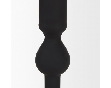 Mercana Haute Medium Matte Black Blown Glass Candlestick