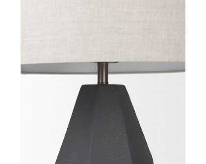 Mercana Piven Table Lamp with Gray Wash Textured Ceramic - Gray